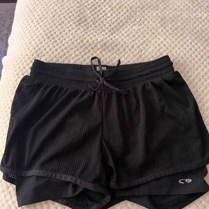 Champion Women's Black Athletic Mesh Shorts